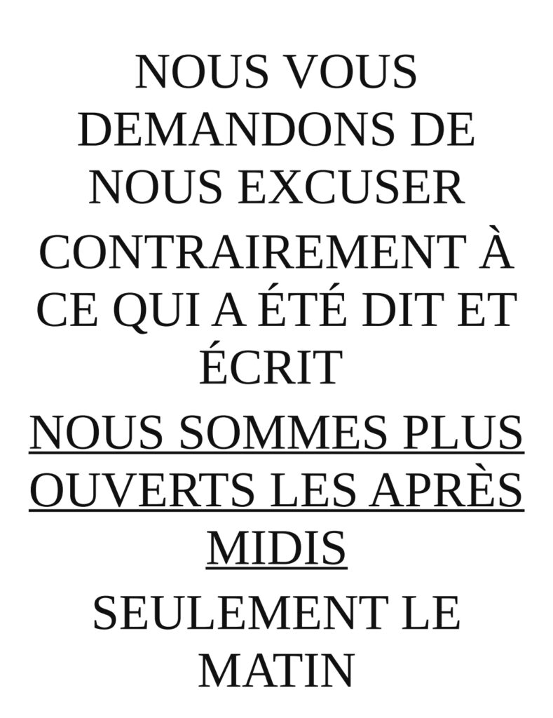 Merci encore de venir chaque jour aussi nombreux.
